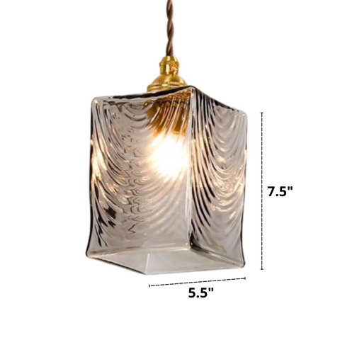 cube glass pendant dimensions