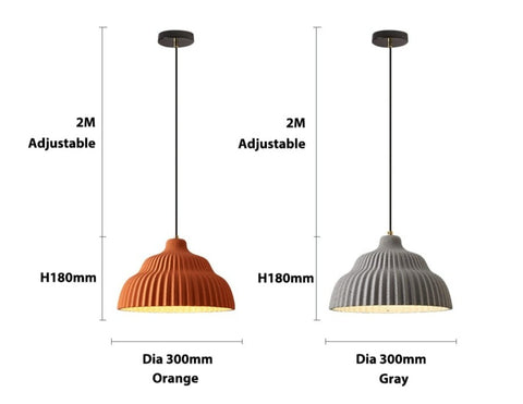 Modern Concrete Pendant Lights Dimensions