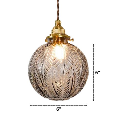 globe pendant dimensions