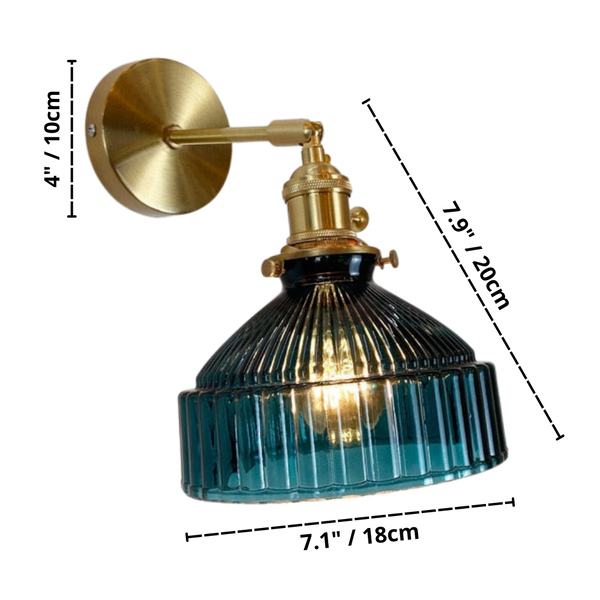 raquel vintage wall sconce dimensions