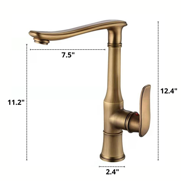 Aries Retro Style Kitchen Faucet Dimensions