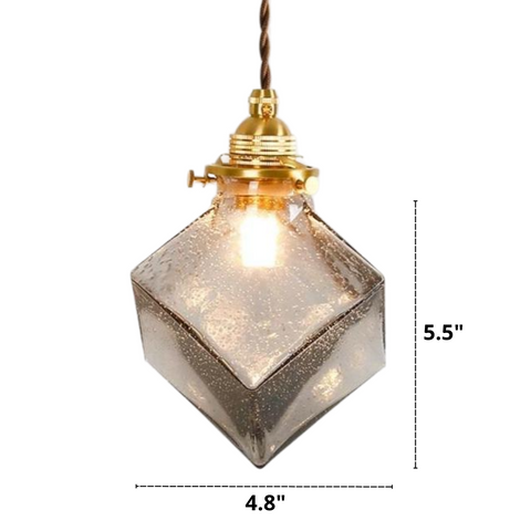ruby glass pendant dimensions