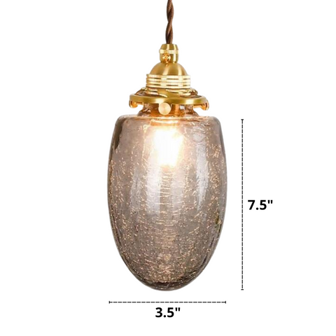 oval glass pendant dimensions