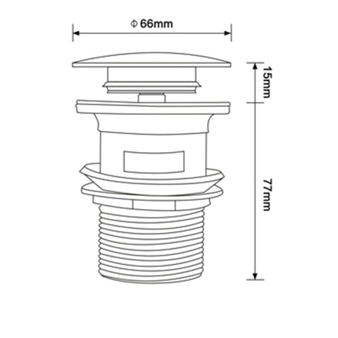 Polished Brass Bathroom Sink Drain Dimensions